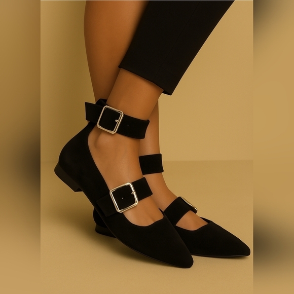 Opening Ceremony Buckle suede flats Size Eur 36/ 6 USA - Picture 1 of 16